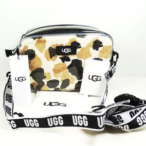 UGG Janey II Black Cow  Print/Clear Crossbody Bag